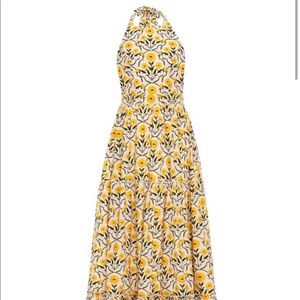 Agua Bendita Yellow Floral Maxi Dress